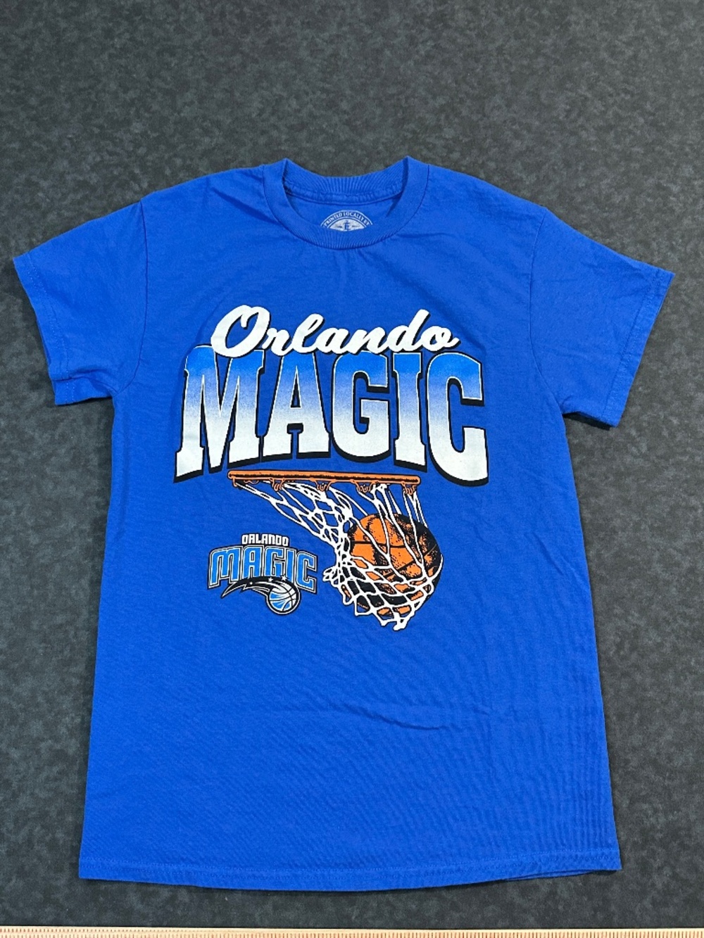 Orlando Magic Basketball Enemy Ink Graphic Blue T Shirt Size Small